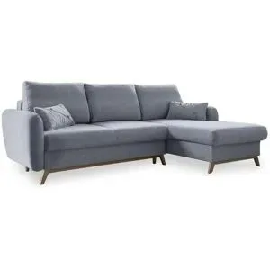 Miuform Ecksofa mit Schlaffunktion Scandic Lagom ¦ grau ¦ Maße (cm): B: 235 H:
