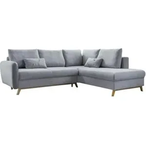 Miuform Ecksofa mit Schlaffuntkion Scandic Lagom ¦ grau ¦ Maße (cm): B: 242 H: