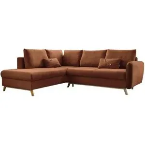 Miuform Ecksofa mit Schlaffuntkion Scandic Lagom ¦ rot ¦ Maße (cm): B: 242 H: 90