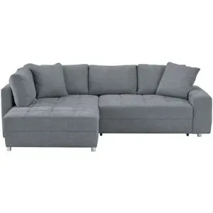 Bobb Ecksofa mit pflegeleichtem Bezug Arissa de Luxe ¦ grau ¦ Maße (cm): B: 268