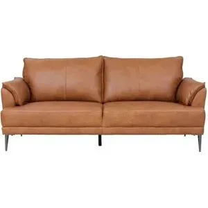 Furnhouse Einzelsofa aus Echtleder Soul ¦ braun ¦ Maße (cm): B: 195 H: 88
