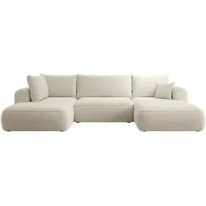 Selsey Wohnlandschaft mit Schlaffunktion Ovo ¦ beige ¦ Maße (cm): B: 375 H: 95