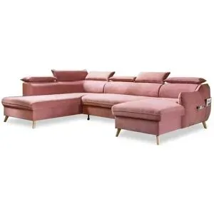 Miuform Wohnlandschaft mit Schlaffunktion Sweet Harmony ¦ rosa/pink ¦ Maße (cm):