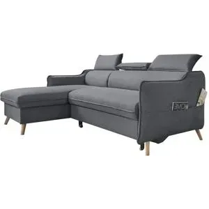 Miuform Ecksofa mit Schlaffunktion Sweet Harmony ¦ grau ¦ Maße (cm): B: 228 H: