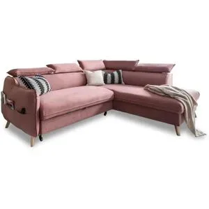 Miuform Ecksofa mit Schlaffunktion Sweet Harmony ¦ rosa/pink ¦ Maße (cm): B: 253