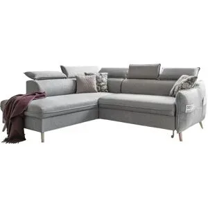 Miuform Ecksofa mit Schlaffunktion Sweet Harmony ¦ grau ¦ Maße (cm): B: 253 H: