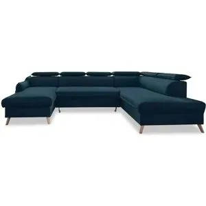 Miuform Wohnlandschaft mit Schlaffunktion Sweet Harmony ¦ blau ¦ Maße (cm): B:
