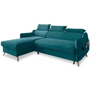 Miuform Ecksofa mit Schlaffunktion Sweet Harmony ¦ türkis/petrol ¦ Maße (cm): B: