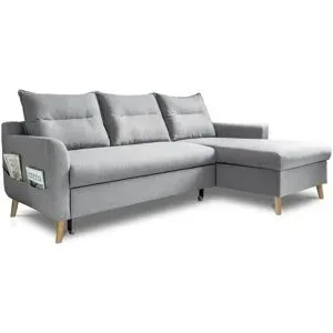 Miuform Ecksofa mit Schlaffunktion Stylish Stan ¦ grau ¦ Maße (cm): B: 224 H: 90