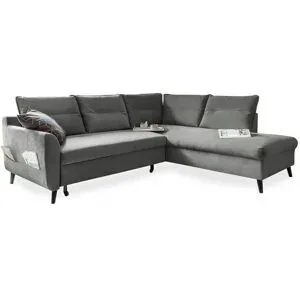 Miuform Ecksofa mit Schlaffunktion Stylish Stan ¦ grau ¦ Maße (cm): B: 228 H: 90