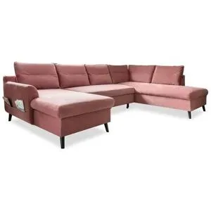 Miuform Wohnlandschaft mit Schlaffunktion Stylish Stan ¦ rosa/pink ¦ Maße (cm):