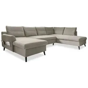 Miuform Wohnlandschaft mit Schlaffunktion Stylish Stan ¦ beige ¦ Maße (cm): B: