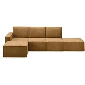 Höffner Ecksofa mit Pouf Orto ¦ gelb ¦ Maße (cm): B: 329 H: 93