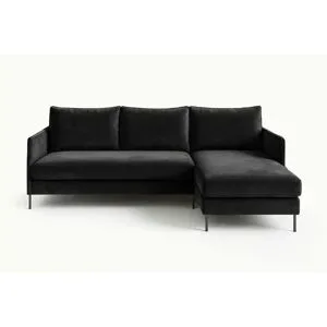 Höffner Ecksofa  Bellis ¦ schwarz ¦ Maße (cm): B: 216 H: 95
