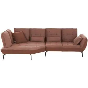 Vito Ecksofa mit Sitztiefenverstellung Ticona ¦ kupfer ¦ Maße (cm): B: 320 H: 93