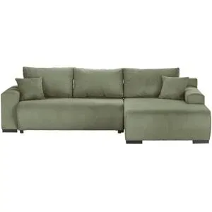 smart Ecksofa mit Schlaffunktion Nelly ¦ grün ¦ Maße (cm): B: 270 H: 85 T: 185.0