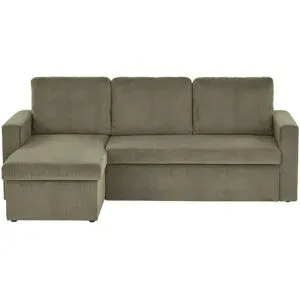 Höffner Ecksofa mit Schlaffunktion Xenia ¦ grün ¦ Maße (cm): B: 215 H: 85 T: 145.0