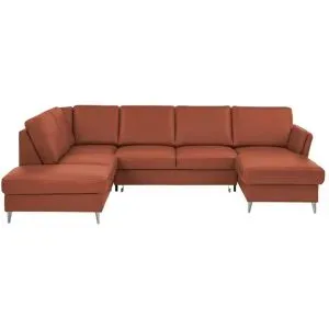 meinSofa Wohnlandschaft  Veit ¦ rot ¦ Maße (cm): B: 305 H: 90 T: 204.0