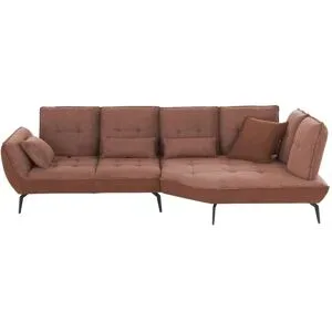 Vito Ecksofa mit Sitztiefenverstellung Ticona ¦ kupfer ¦ Maße (cm): B: 336 H: 93