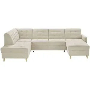 Höffner Wohnlandschaft  Venus ¦ beige ¦ Maße (cm): B: 299 H: 88 T: 195.0