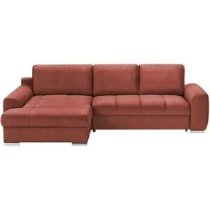 Bobb Ecksofa mit Schlaffunktion Soumia ¦ rot ¦ Maße (cm): B: 283 H: 90 T: 181.0