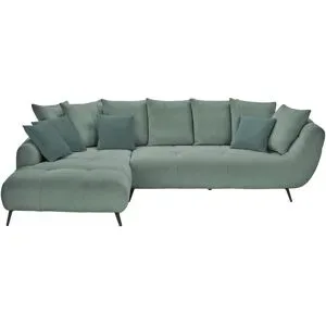Bobb Ecksofa  Bellani III ¦ grün ¦ Maße (cm): B: 318 H: 90 T: 218.0