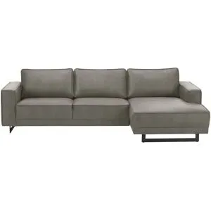 Soho Ecksofa aus recyceltem Leder Sanja ¦ grau ¦ Maße (cm): B: 285 H: 85 T: