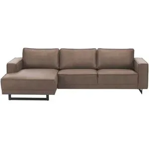 Soho Ecksofa aus recyceltem Leder Sanja ¦ braun ¦ Maße (cm): B: 285 H: 85 T: