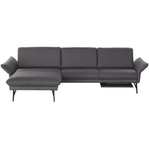 Himolla Ecksofa Echtleder 1928 ¦ schwarz ¦ Maße (cm): B: 296 H: 85 T: 175.0