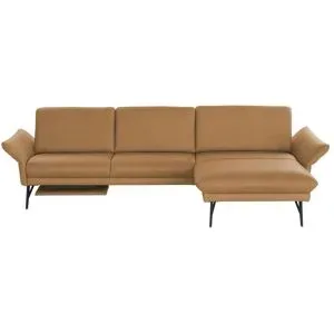 Himolla Ecksofa Echtleder 1928 ¦ gelb ¦ Maße (cm): B: 296 H: 85 T: 175.0