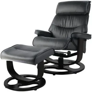 uno Sessel-Hocker-Set mit Relaxfunktion Ben ¦ schwarz ¦ Maße (cm): B: 80 H: 105