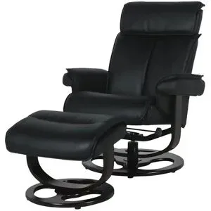uno Sessel-Hocker-Set mit Relaxfunktion Robin ¦ schwarz ¦ Maße (cm): B: 81 H: