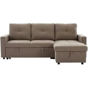 Höffner Ecksofa  Katalina ¦ braun ¦ Maße (cm): B: 217 H: 87 T: 132.0