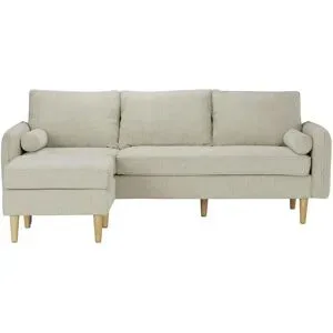 Höffner Sofa mit Hocker  Quinn ¦ grau ¦ Maße (cm): H: 83