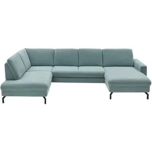 meinSofa Wohnlandschaft  Grace ¦ blau ¦ Maße (cm): B: 337 H: 89 T: 220.0