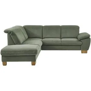 meinSofa Ecksofa  Raica-S ¦ grün ¦ Maße (cm): B: 266 H: 91 T: 243.0