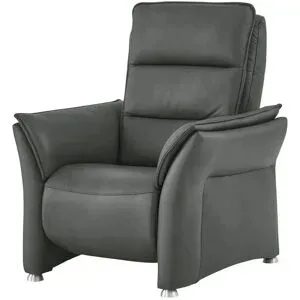 Hukla Sessel Echtleder Corina ¦ grau ¦ Maße (cm): B: 92 H: 112 T: 90.0