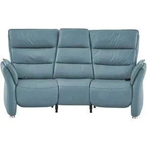 Hukla Trapezsofa Echtleder Corina ¦ blau ¦ Maße (cm): B: 202 H: 112 T: 120.0
