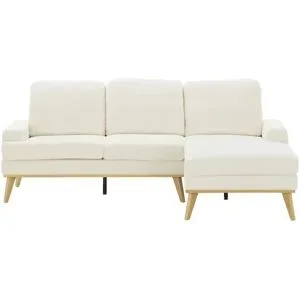 Höffner Ecksofa  Azelia ¦ creme ¦ Maße (cm): B: 225 H: 91 T: 142.0