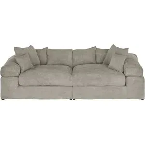 smart Big Sofa in modernem Cord Lianea ¦ beige ¦ Maße (cm): B: 260 H: 86 T: