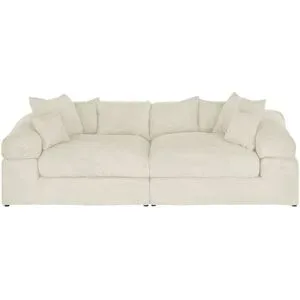 smart Big Sofa in modernem Cord Lianea ¦ creme ¦ Maße (cm): B: 260 H: 86 T: