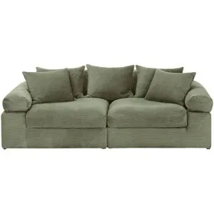 smart Big Sofa  Lionore ¦ grün ¦ Maße (cm): B: 242 H: 86 T: 121.0