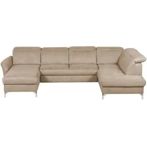 uno Wohnlandschaft Wildleder-Optik Basel ¦ beige ¦ Maße (cm): B: 304 H: 100 T: