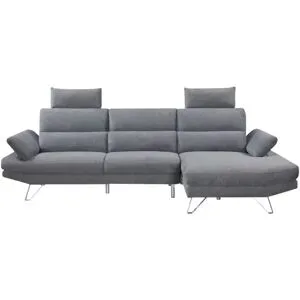 Höffner Ecksofa  Varinia ¦ grau ¦ Maße (cm): B: 284 H: 89 T: 185.0