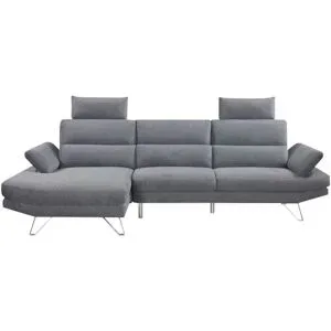 Höffner Ecksofa  Varinia ¦ grau ¦ Maße (cm): B: 284 H: 89 T: 185.0