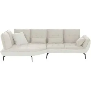 Vito Ecksofa mit Sitztiefenverstellung Ticona ¦ creme ¦ Maße (cm): B: 336 H: 93