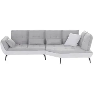 Vito Ecksofa mit Sitztiefenverstellung Ticona ¦ grau ¦ Maße (cm): B: 336 H: 93