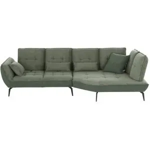 Vito Ecksofa mit Sitztiefenverstellung Ticona ¦ grün ¦ Maße (cm): B: 336 H: 93