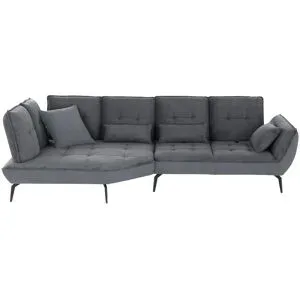 Vito Ecksofa mit Sitztiefenverstellung Ticona ¦ grau ¦ Maße (cm): B: 320 H: 93