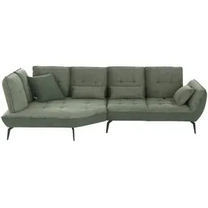 Vito Ecksofa mit Sitztiefenverstellung Ticona ¦ grün ¦ Maße (cm): B: 320 H: 93